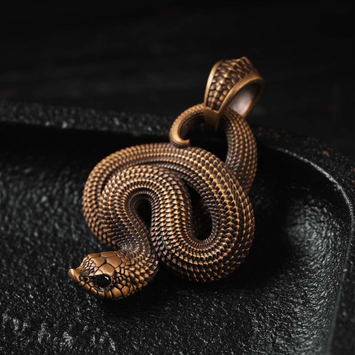 Amazon | [COPPERTIST.WU] 豚鼻の蛇 ペンダント メンズ ネックレス